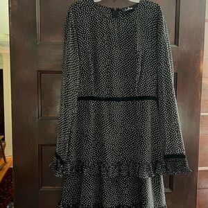 Lulu's Black and White Long Sleeve Dress